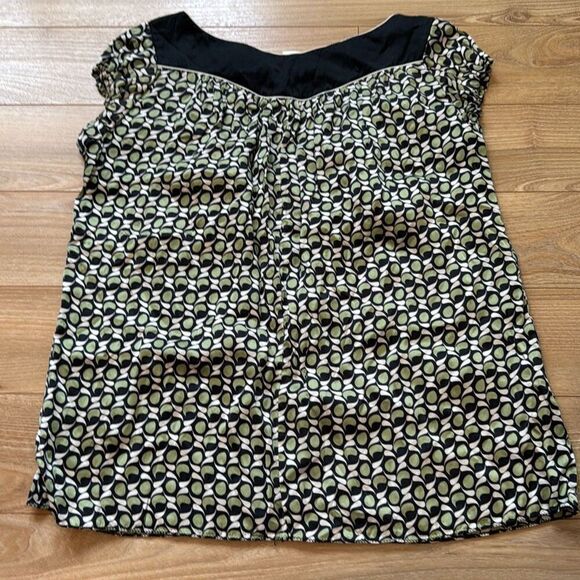 Max studio vintage geometric 100% silk top size small - Picture 5 of 5